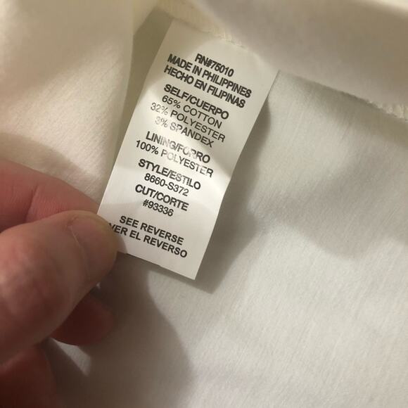 5 for $25 CLOSET CLEAROUT! City Triangles White Bow Front Tie Waist Dress Size 9 - Picture 7 of 9